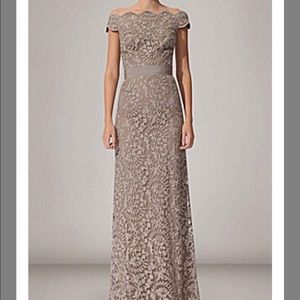 Tadashi Shoji Embroidered Lace Gown